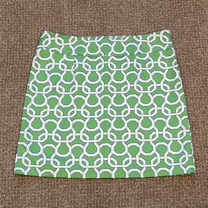 Skirtin Around Green & White Skirt